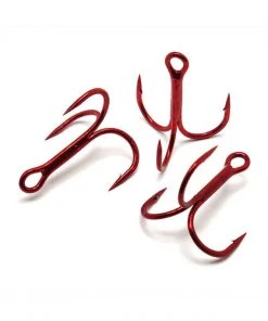 Spro.com Gamakatsu 2X Strong Round Bend Treble (Red) Gamakatsu Replacement Hooks