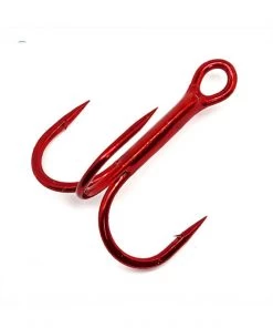 Spro.com Gamakatsu 2X Strong Round Bend Treble (Red) Gamakatsu Replacement Hooks