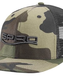 Spro.com SPRO FLATBILL HAT CAM/BLK BLK LOGO GOODS