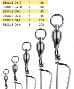 Spro.com Swivels BALL BEARING SWIVEL WITH COASTLOCK (BLACK)