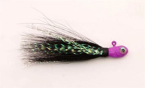 Spro.com CLEARANCE *MINI BUCKTAIL JIG PUR/BLK 1/16